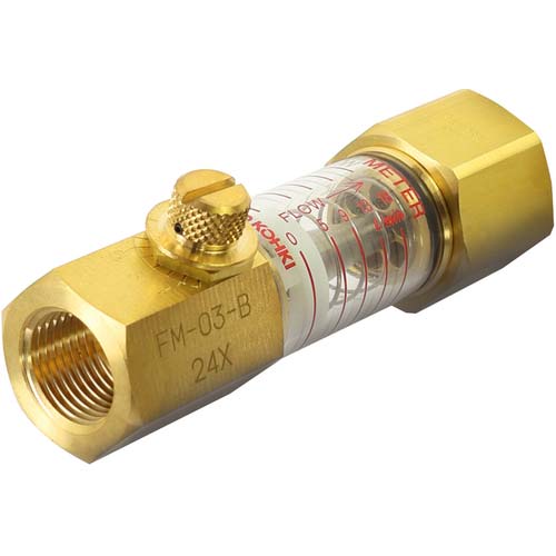 日東 金属カップリング フローメーター 取付サイズR3/8(35545) FM-03-B BRASS NBR