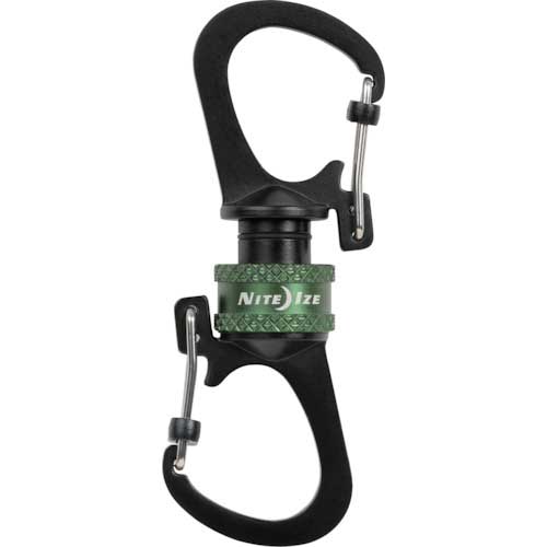 NiteIze 360°マグネットスライドロックカラビナー オリーブ NI59156