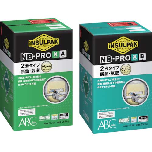 ABC 簡易型発泡ウレタンフォーム 2液タイプ インサルパックNB-PRO/X(ノンフロンボンベタイプ)32.3L NBX