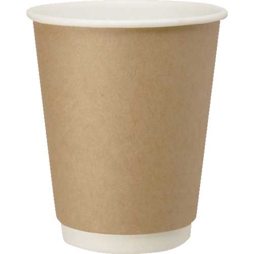 HEIKO 二重断熱カップ 8オンス 口径80mm クラフト 25個入り 004537003