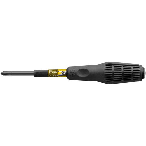 アネックス グリップドライバー ビスブレーカードライバー ワニドラ 刃先+2×軸長100mm 全長219mm 3980-2-100
