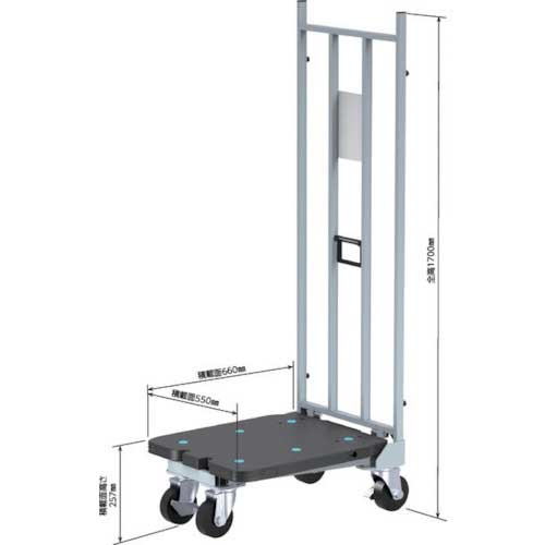 【廃番】サンコー ネスティング台車 800225 ネス台車6655 グレー 80022501-GL803