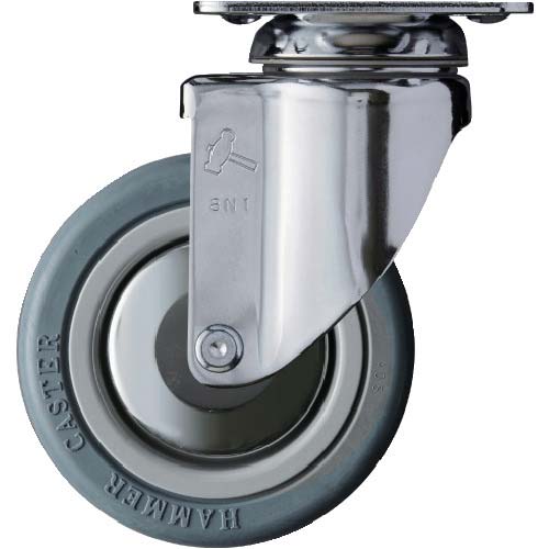 ハンマー 旋回式ゴム車輪(ナイロンホイール・ボールベアリング)100mm 920M-RB100