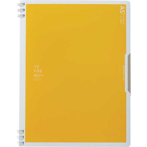 KING JIM ダブルリングノート テフレーヌ フラップ A5変形 黄 9804TE-Y