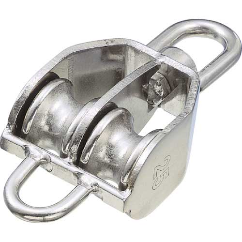 水本 滑車 ステンレス 豆ブロック2車ベケ付 参考使用荷重240kgf A-1278