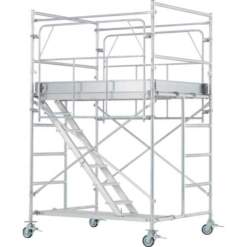 アルインコ 移動式足場 アルタウルス 布わく2枚板仕様 2段セット ART-220S | アルインコ 移動式足場 \"アルタウルス\" 布わく2枚板仕様 半上