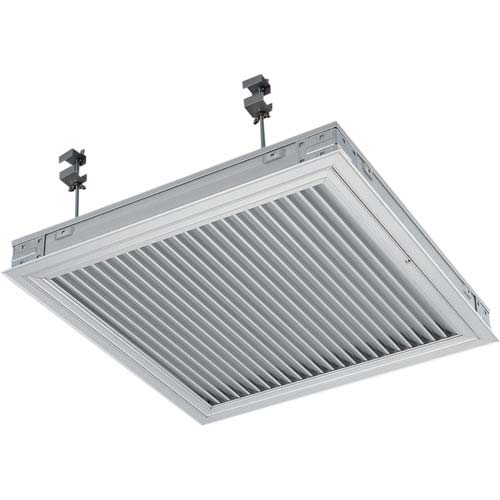 【廃番】DAIKEN 天井点検口シーリングハッチ 額縁タイプ シルバー ガラリ付き 454角 開口率32% CDZG45A