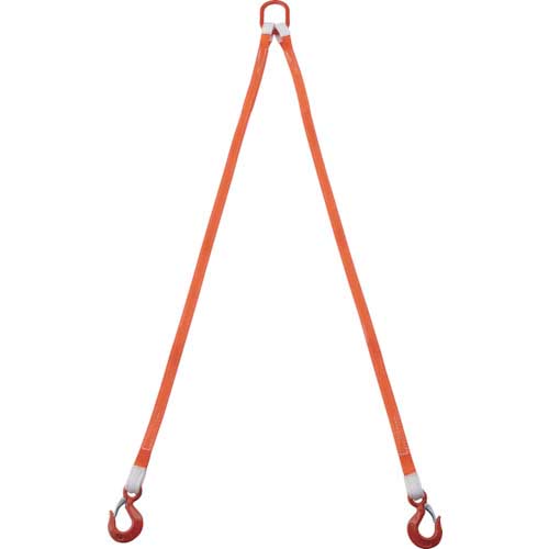 TRUSCO 2本吊ベルトスリングセット 25mm幅X1.5m 吊り角度60°時荷重0.86
