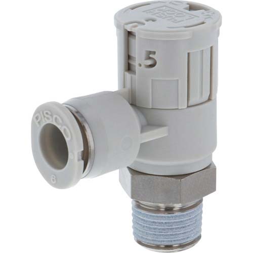 PISCO スピードコントローラダイヤル付タイプ エルボ メーターアウト制御 流量:標準タイプ JSGC6-01AW