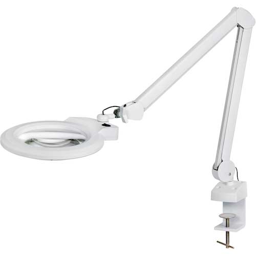 【廃番】HOZAN 照明拡大鏡(クランプ取付型) LEDアームルーペ 倍率2.12倍 L-679