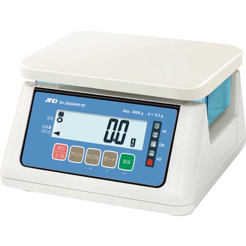 A&D 防塵・防水はかり ワイヤレス通信モデル SH-3000AWP-BT