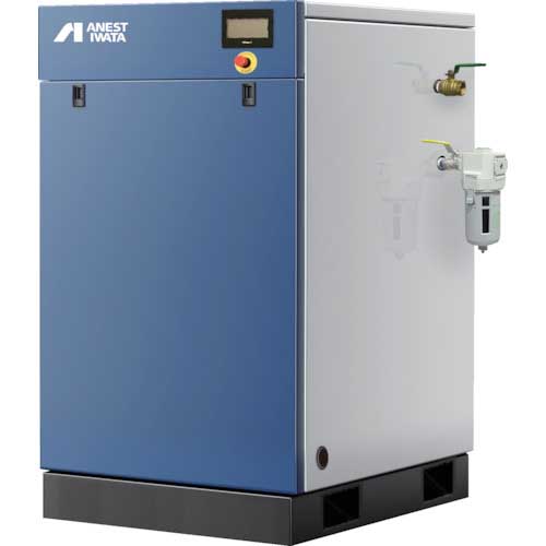 アネスト岩田 オイルフリースクロールコンプレッサ EGシリーズ (オイルフリー) ドライヤなし 50Hz モーター出力7.4kW SLP-75EGM5