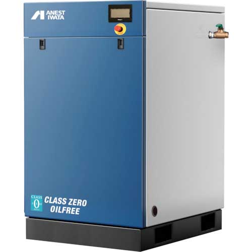 アネスト岩田 オイルフリースクロールコンプレッサ EGシリーズ (オイルフリー) ドライヤなし 60Hz モーター出力7.4kW SLP-75EGM6