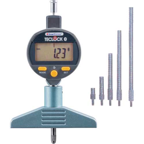 【廃番】TECLOCK Bluetoothデジタルデプスゲージ 超軽量コンパクト 1/100 継足付き SSD-214