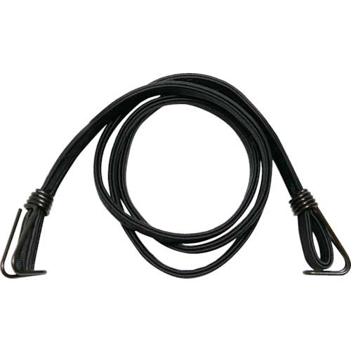 TRUSCO 【売切廃番】 ゴムバンド バンジーコード(両端フック&ループ) ブラック 1.0m TBCFL1