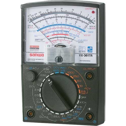 SANWA アナログマルチテスタ 1000V測定可能 YX-361TR