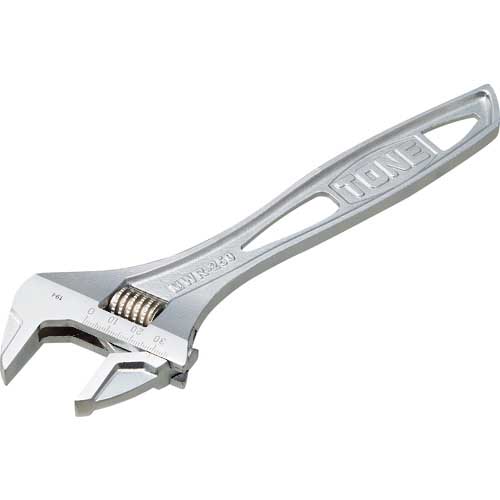TONE ハイパーウォームモンキレンチ(目盛付) 全長200mm MWR-200