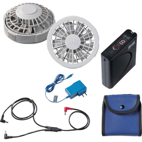 空調服 スターターキット ファン バッテリー グレー SKSP02G