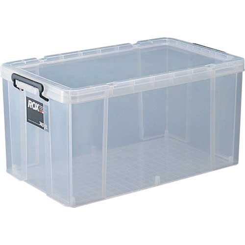 TENMA フタ式収納ケース ロックス 740-2L クリア 440×740×360 110001176