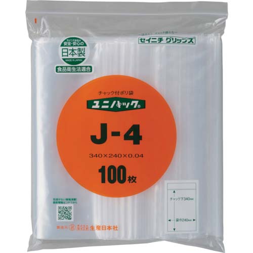 セイニチ 「ユニパック」 J-4 340×240×0.04 100枚入 J-4-100