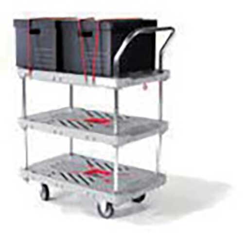 【廃番】ダンディ プラスチック台車 ダンディXシリーズ タイプXL 三段式 W740×D465 XL-BT3