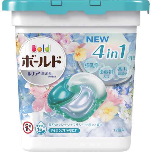 【廃番】P&G ボールド ジェルボール 爽やかフレッシュフラワーサボンの香り 本体 12個 062604