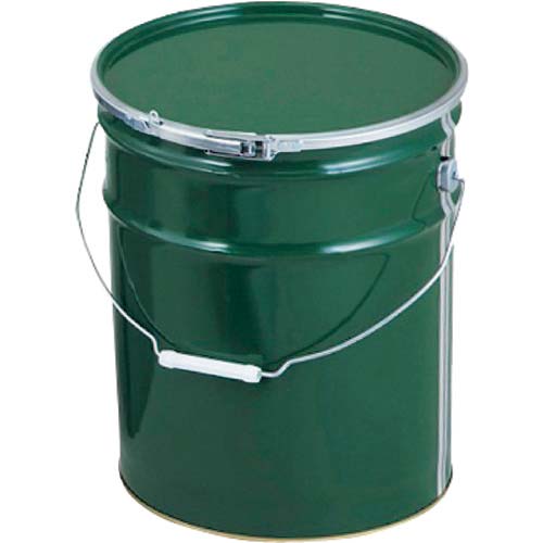 AS 金属缶 ペール缶 20L 緑 1-1806-06