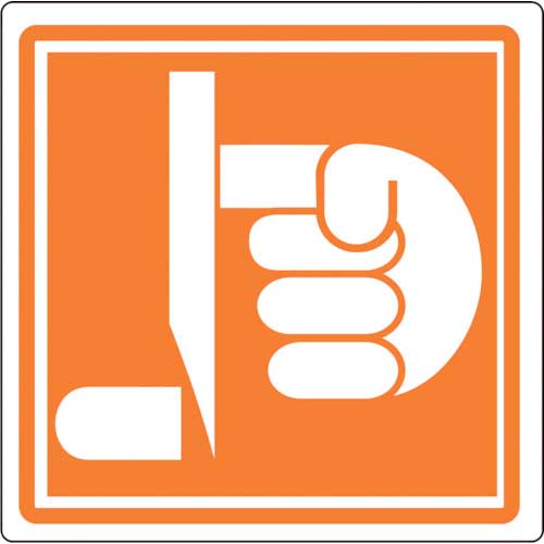 緑十字 PL警告ステッカー 切断に注意 PL-14(大) 100×100mm 10枚組 201014