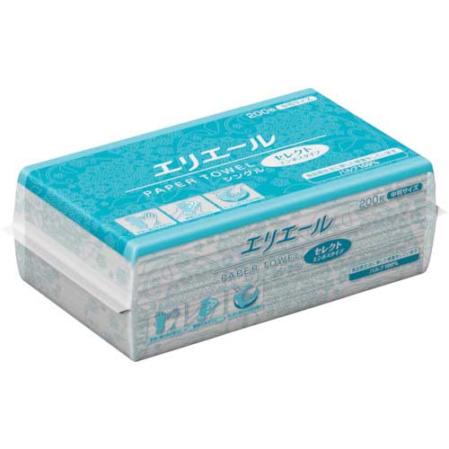 エリエール ペーパータオル セレクトエンボスタイプ シングル中判 823389