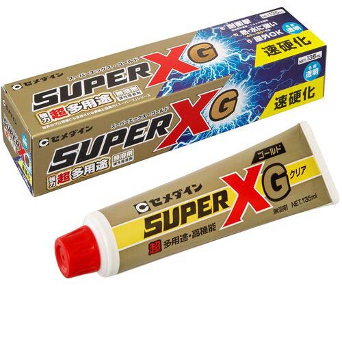 セメダイン スーパーXゴールド クリア 135ml箱 (速硬化)(一般用) AX-015