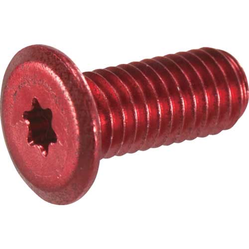 TRUSCO ヘックスローブ超極低頭ねじ アルミ アルマイト赤 M5×16 4本入 B194-0516