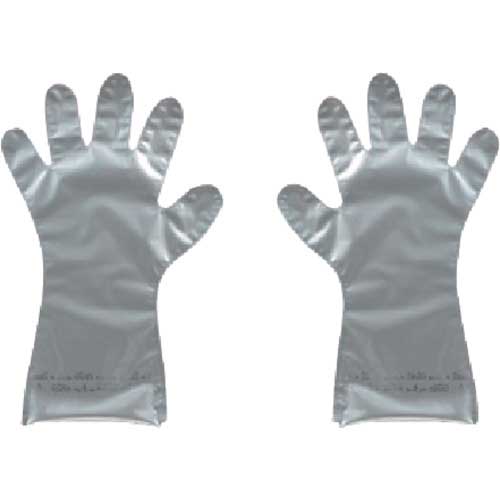 SHOWA 耐薬品手袋 EVOH製 耐透過性インナー手袋 4枚入 フリーサイズ シルバー CZ900