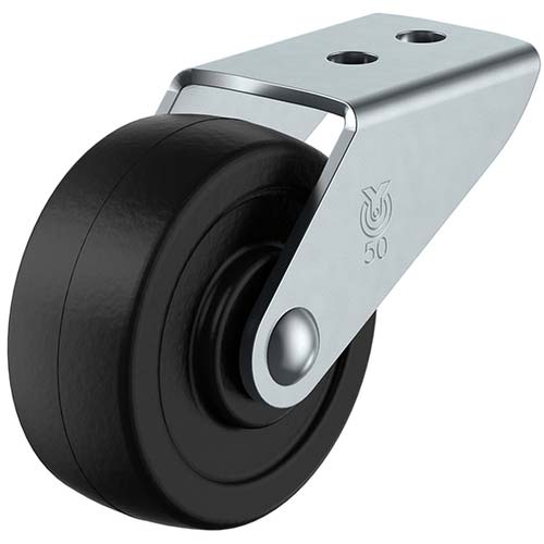 ユーエイ プレート式 固定 キャスター ゴム 車輪径40mm Gタイプ GRE型 取付寸法12×0 GRE-40R