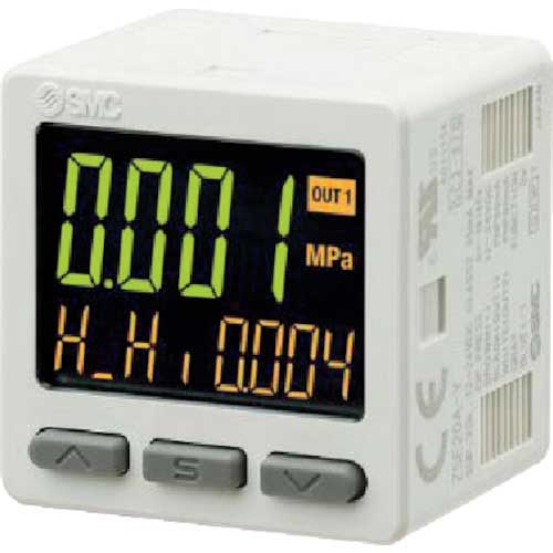 SMC 3画面高精度デジタル圧力スイッチ(正圧用) ISE20-N-M-01-L