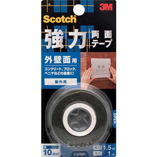 3M スコッチ 強力両面テープ 外壁面用 10mm×1.5m KB-10R