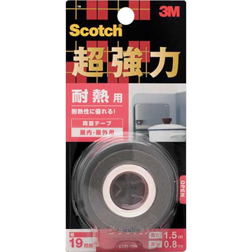 3M スコッチ 超強力両面テープ 耐熱用 19mm×1.5m KHR-19R