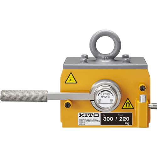 KITO スーパーマグ KRD形 使用荷重 平鋼300kg 丸鋼220kg(Φ200) 永久磁石・リフティングマグネット【選べる使用荷重】 KRD30