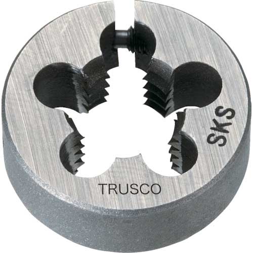TRUSCO 左・アジャスタブル丸ダイス 50径 12X1.75 (SKS) LT50D-12X1.75