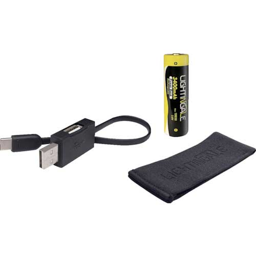 ライティンゲイル スマホにも給電できるリチウムイオン充電池2600mA/USB-TYPE-C/18650タイプ LTG0002