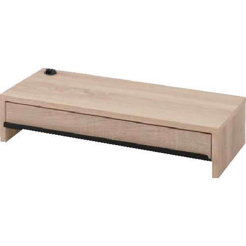 【廃番】アイリスオーヤマ 289238 モニター台 引出し付き ライトナチュラル MNS-590H-LN