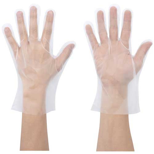 SHOWA ポリエチレン使い捨て手袋 ナイスハンドきれいな手つかいきりグローブ 内エンボス100枚入 Mサイズ NHKTTGPE-M100P