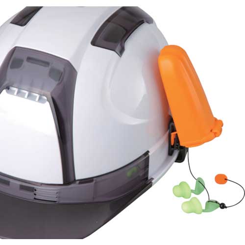 【廃番】トーヨーセフティ ヘルメット取付用収納式耳栓 NO.1961-OK