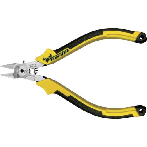 TTC マイクロニッパー 先細タイプ 120mm 成型グリップ バネ付き PM-120DG