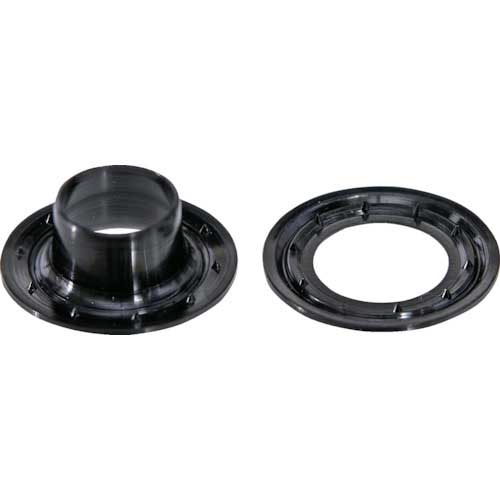 TRUSCO 両面ハトメ ポリカーボネート黒 10mm 20組入 (ブリスターパック入) P-THP-JB10