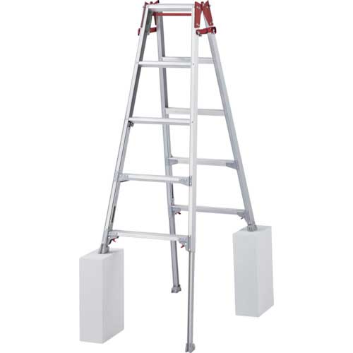 【廃番】ハセガワ 脚部伸縮式アルミはしご兼用脚立 RYZL型 4段(10200) RYZL-12