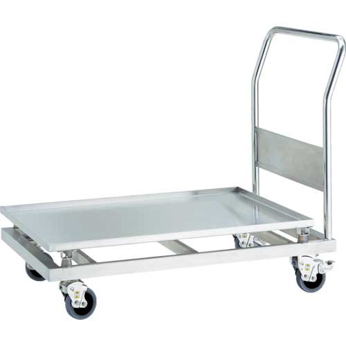TRUSCO ステンレス台車 SUS304 防振台車 900X600 パンチング 2段 帯電防止U車輪 SBSD-P9060-T2-TBU