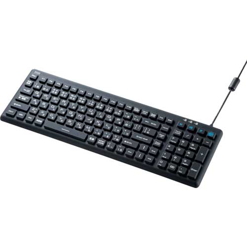 【廃番】SANWA 抗菌防水防塵キーボード SKB-BS7BK