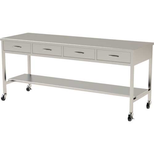 米澤 ステンレス作業台 片面引出付 間口900×奥行600×高さ800 SUS-900D2