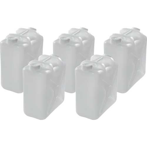 TRUSCO 両口ポリタンク(扁平缶) ノズル無 20L(5個まとめ買い) T0207-P5