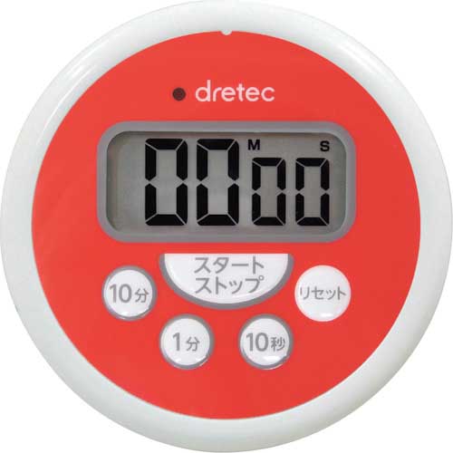 dretec 洗えるタイマー レッド T-533RDHA